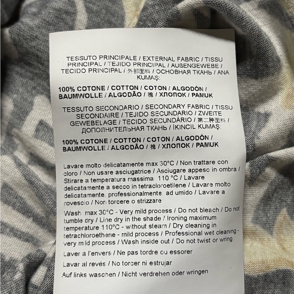 Sundance Bird Floral Button Down Top Gauze Purple White Size Large Long Sleeve - Picture 8 of 9